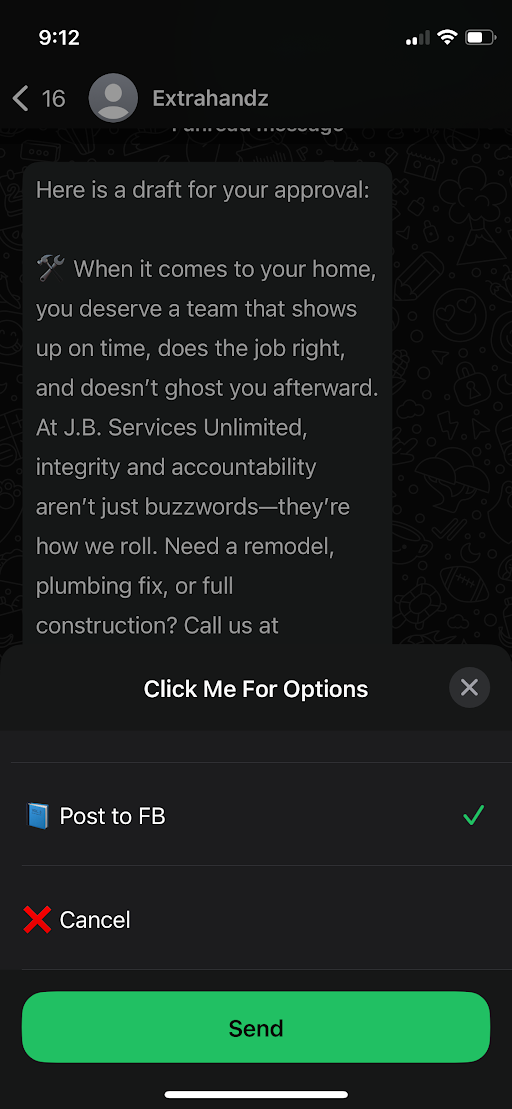 text only choose screenshot
