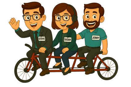 steve susan jerry bicycle